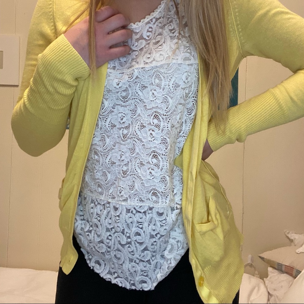 Yellow American Eagle Cardigan
